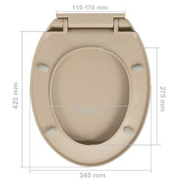 Thumbnail for Toilettensitz mit Absenkautomatik Beige Oval