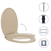 Thumbnail for Toilettensitz mit Absenkautomatik Quick-Release Beige Oval