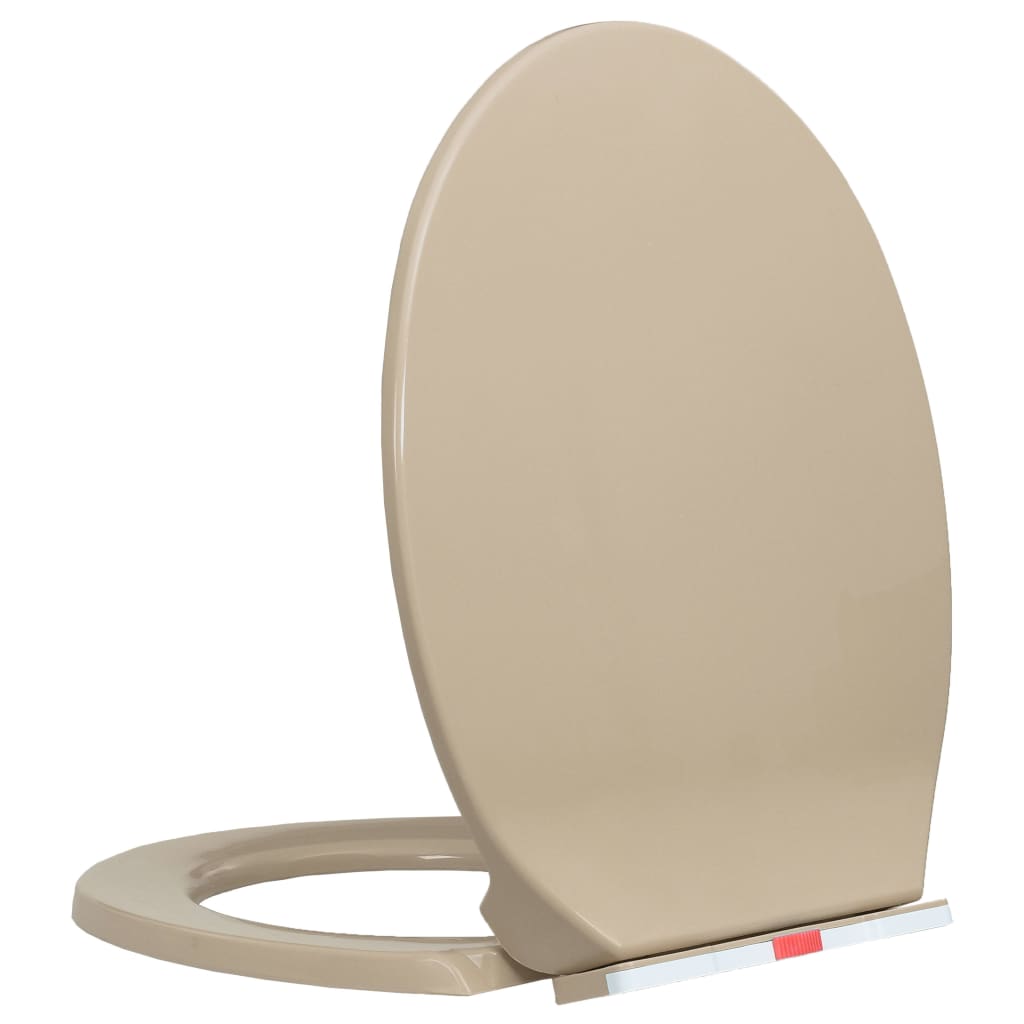 Toilettensitz mit Absenkautomatik Quick-Release Beige Oval