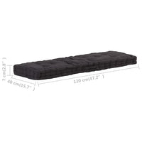 Thumbnail for Palettenkissen Baumwolle 120×40×7 cm Schwarz