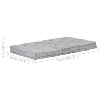 Thumbnail for Palettenkissen Baumwolle 120×80×10 cm Grau