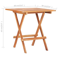 Thumbnail for Bistrotisch Klappbar 60x60x65 cm Massivholz Teak