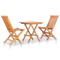 Thumbnail for 3-tlg. Bistro-Set Klappbar Teak Massivholz