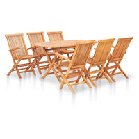 Thumbnail for 7-tlg. Garten-Essgruppe Klappbar Massivholz Teak
