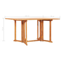 Thumbnail for Gartentisch Butterfly Klappbar 150x90x75 cm Teak Massivholz