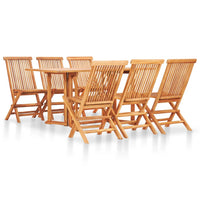 Thumbnail for 7-tlg. Garten-Essgruppe Klappbar Massivholz Teak
