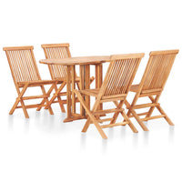 Thumbnail for 5-tlg. Garten-Essgruppe Klappbar Massivholz Teak