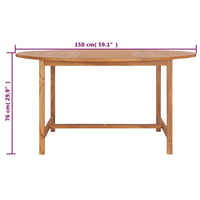 Thumbnail for Gartentisch 150x76 cm Massivholz Teak