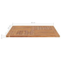 Thumbnail for Tischplatte Massivholz Teak Quadratisch 90×90×2,5 cm