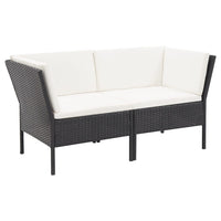 Thumbnail for 6-tlg. Garten-Lounge-Set mit Auflagen Poly Rattan Schwarz