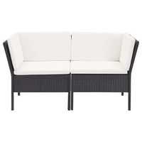 Thumbnail for 6-tlg. Garten-Lounge-Set mit Auflagen Poly Rattan Schwarz