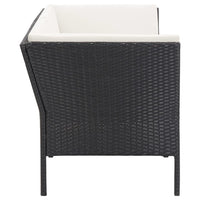 Thumbnail for 6-tlg. Garten-Lounge-Set mit Auflagen Poly Rattan Schwarz