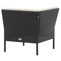 Thumbnail for 6-tlg. Garten-Lounge-Set mit Auflagen Poly Rattan Schwarz
