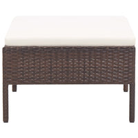 Thumbnail for 5-tlg. Garten-Sofagarnitur mit Auflagen Poly Rattan Braun