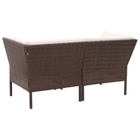Thumbnail for 6-tlg. Garten-Lounge-Set mit Auflagen Poly Rattan Braun