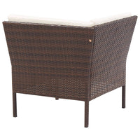 Thumbnail for 6-tlg. Garten-Lounge-Set mit Auflagen Poly Rattan Braun