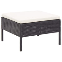 Thumbnail for 6-tlg. Garten-Lounge-Set mit Auflagen Poly Rattan Schwarz