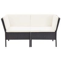 Thumbnail for 6-tlg. Garten-Lounge-Set mit Auflagen Poly Rattan Schwarz
