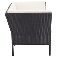 Thumbnail for 6-tlg. Garten-Lounge-Set mit Auflagen Poly Rattan Schwarz