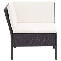 Thumbnail for 6-tlg. Garten-Lounge-Set mit Auflagen Poly Rattan Schwarz