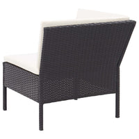 Thumbnail for 6-tlg. Garten-Lounge-Set mit Auflagen Poly Rattan Schwarz