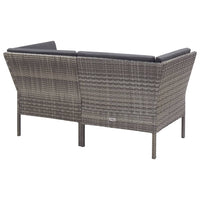 Thumbnail for 6-tlg. Garten-Lounge-Set mit Auflagen Poly Rattan Grau
