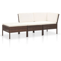 Thumbnail for 8-tlg. Garten-Lounge-Set mit Auflagen Poly Rattan Braun