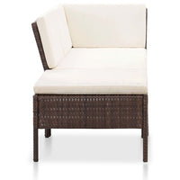 Thumbnail for 8-tlg. Garten-Lounge-Set mit Auflagen Poly Rattan Braun