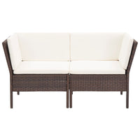 Thumbnail for 8-tlg. Garten-Lounge-Set mit Auflagen Poly Rattan Braun