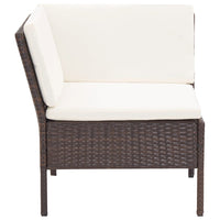 Thumbnail for 8-tlg. Garten-Lounge-Set mit Auflagen Poly Rattan Braun