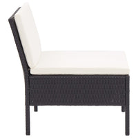 Thumbnail for 8-tlg. Garten-Lounge-Set mit Auflagen Poly Rattan Schwarz