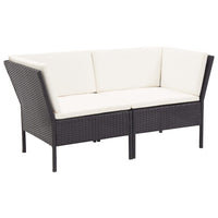 Thumbnail for 8-tlg. Garten-Lounge-Set mit Auflagen Poly Rattan Schwarz