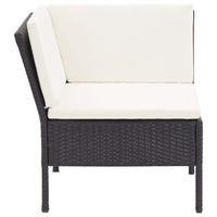 Thumbnail for 8-tlg. Garten-Lounge-Set mit Auflagen Poly Rattan Schwarz