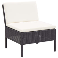 Thumbnail for 8-tlg. Garten-Lounge-Set mit Auflagen Poly Rattan Schwarz