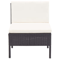 Thumbnail for 8-tlg. Garten-Lounge-Set mit Auflagen Poly Rattan Schwarz