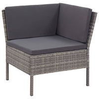 Thumbnail for 8-tlg. Garten-Lounge-Set mit Auflagen Poly Rattan Grau