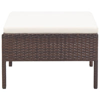 Thumbnail for 3-tlg. Garten-Lounge-Set mit Auflagen Poly Rattan Braun