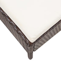 Thumbnail for 3-tlg. Garten-Lounge-Set mit Auflagen Poly Rattan Braun