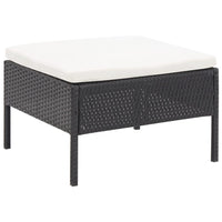 Thumbnail for 3-tlg. Garten-Lounge-Set mit Auflagen Poly Rattan Schwarz