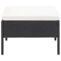 Thumbnail for 3-tlg. Garten-Lounge-Set mit Auflagen Poly Rattan Schwarz