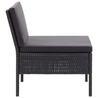 Thumbnail for 3-tlg. Garten-Lounge-Set mit Auflagen Poly Rattan Schwarz
