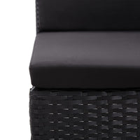 Thumbnail for 3-tlg. Garten-Lounge-Set mit Auflagen Poly Rattan Schwarz