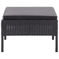 Thumbnail for 3-tlg. Garten-Lounge-Set mit Auflagen Poly Rattan Schwarz