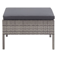 Thumbnail for 3-tlg. Garten-Lounge-Set mit Auflagen Poly Rattan Grau