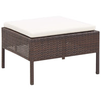 Thumbnail for 3-tlg. Garten-Lounge-Set mit Auflagen Poly Rattan Braun