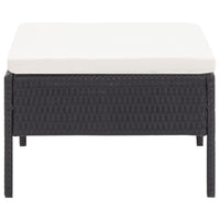 Thumbnail for 3-tlg. Garten-Lounge-Set mit Auflagen Poly Rattan Schwarz