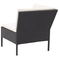 Thumbnail for 3-tlg. Garten-Lounge-Set mit Auflagen Poly Rattan Schwarz