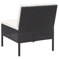 Thumbnail for 3-tlg. Garten-Lounge-Set mit Auflagen Poly Rattan Schwarz