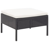 Thumbnail for 3-tlg. Garten-Lounge-Set mit Auflagen Poly Rattan Schwarz