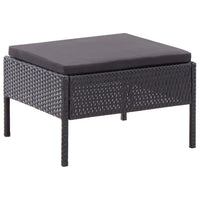 Thumbnail for 3-tlg. Garten-Lounge-Set mit Auflagen Poly Rattan Schwarz